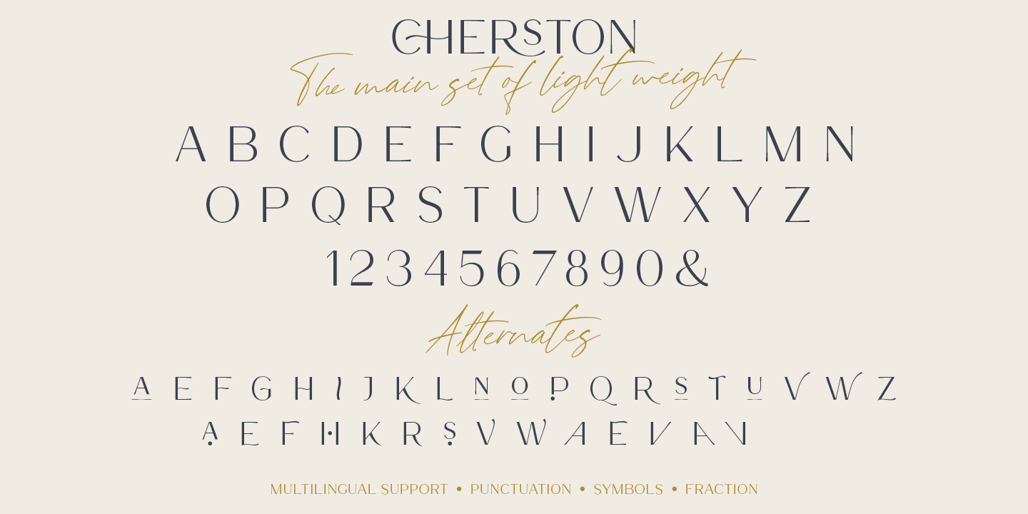 Пример шрифта Cherston Bold